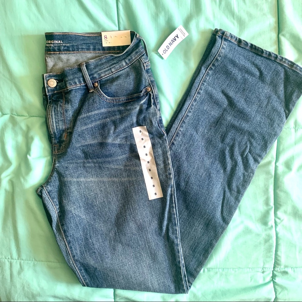 NWT Old Navy Light Wash Mid-Rise Bootcut Jeans (Long)